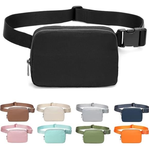 Fanny Belt Bag Waist Pack Crossbody Bags Bum Bag for Running Hiking -black - Picture 5 of 6